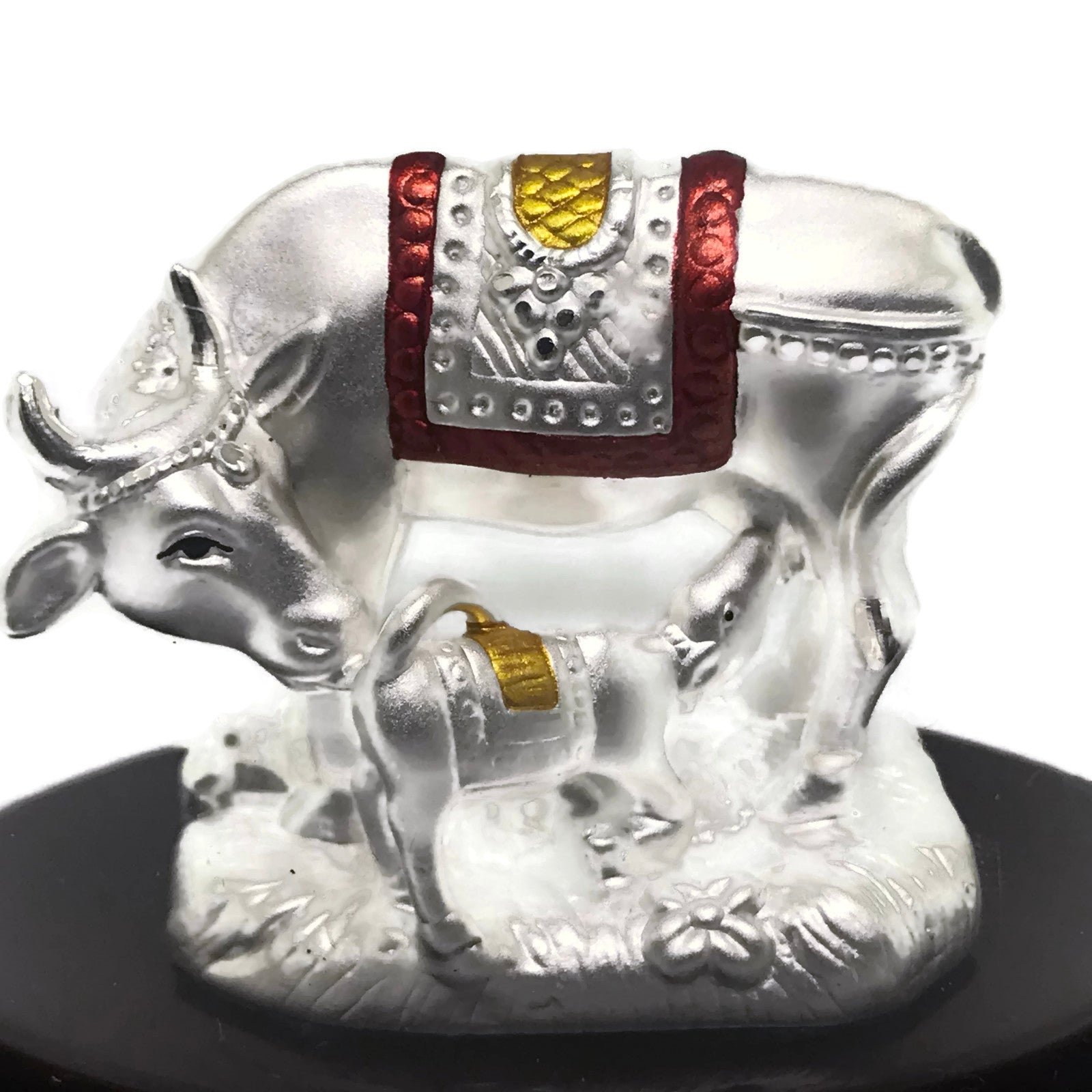 999 Pure Silver Kamdhenu Cow Statue 2024 / Idol / Murti (Figurine #04R)