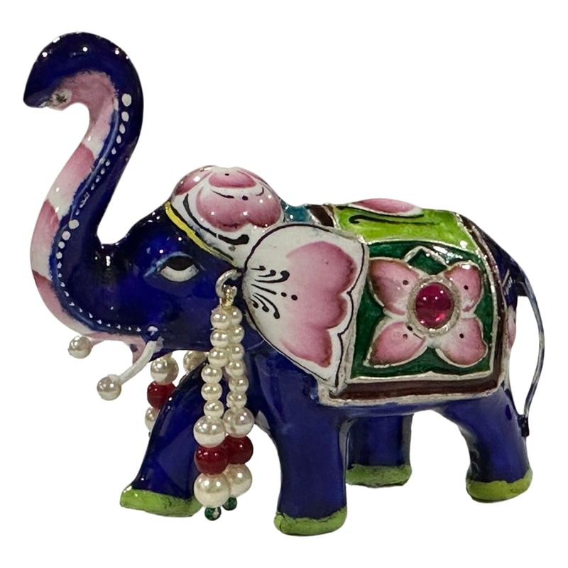 925 Sterling Silver handcrafted 3.0-inch long Meena Elephant