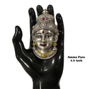 925 Sterling Silver Lakshmi / VaraLakshmi / Ammavaru Face (Figurine