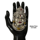 925 Sterling Silver Lakshmi / VaraLakshmi / Ammavaru Face (Figurine