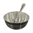 999 Pure Silver Hallmarked 120ml Bowl & Spoon Set - Designer Set