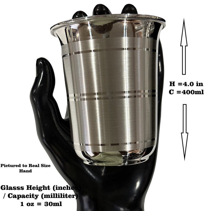 999 Pure Silver Glass - Style