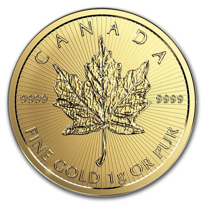 1 Gram Maple Leaf Coin  - 999 Pure Gold
