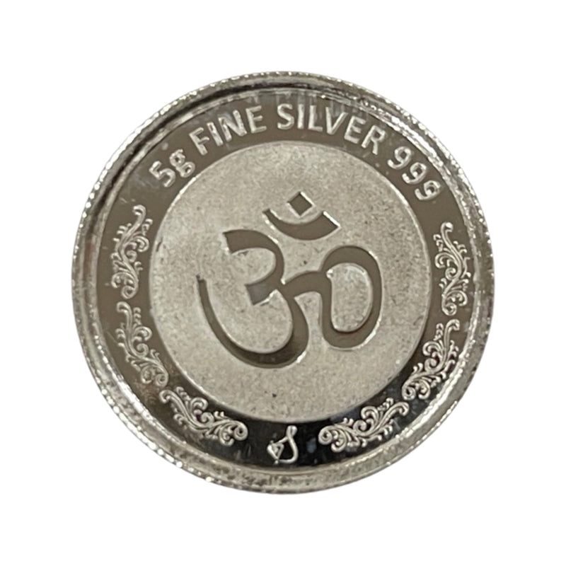 999 Pure Silver Ganesha Lakshmi / Laxmi 5 Gram Sealed Coin - Figurine