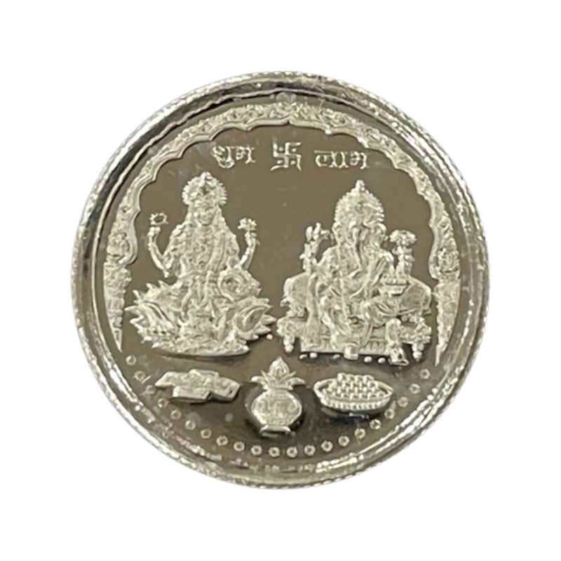 999 Pure Silver Ganesha Lakshmi / Laxmi 5 Gram Sealed Coin - Figurine