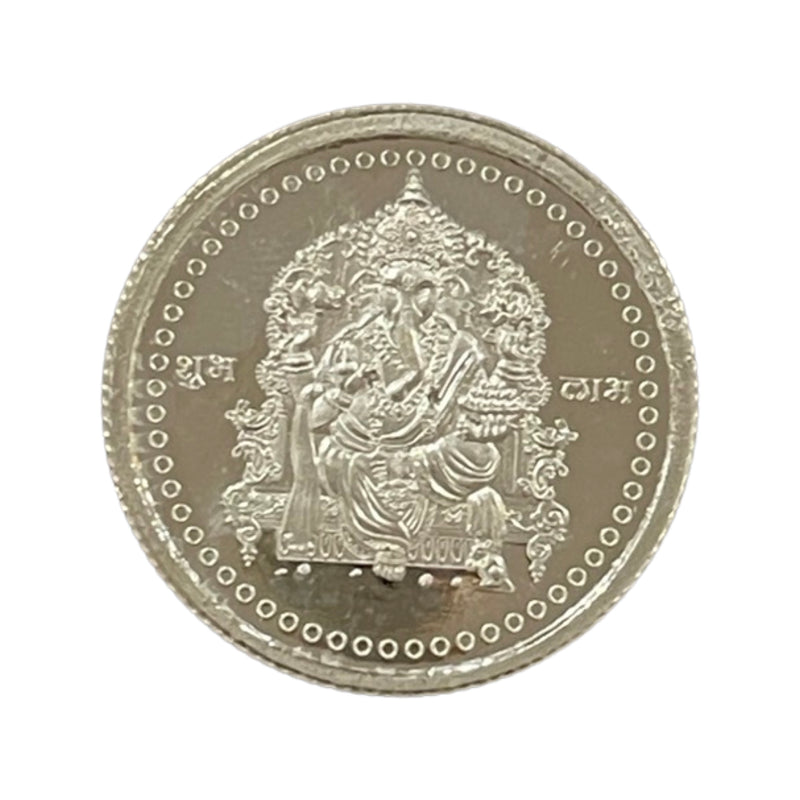 999 Pure Silver Ganesha 5 Gram Coin - Figurine