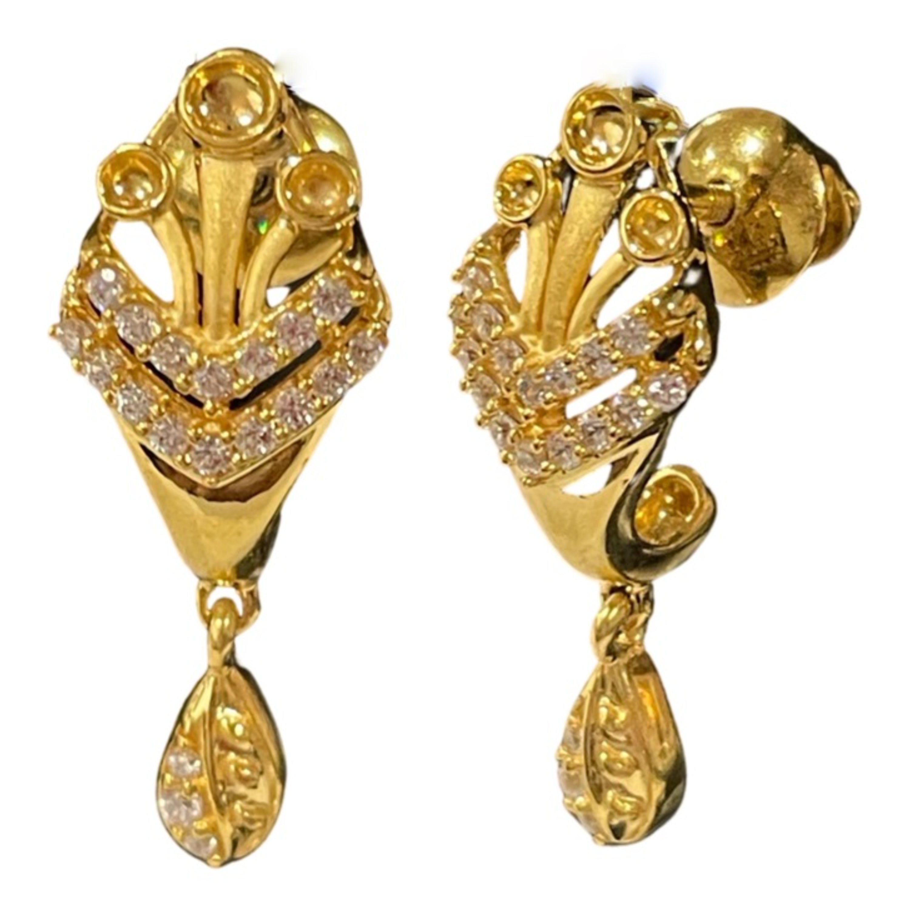 916 gold earrings designs online