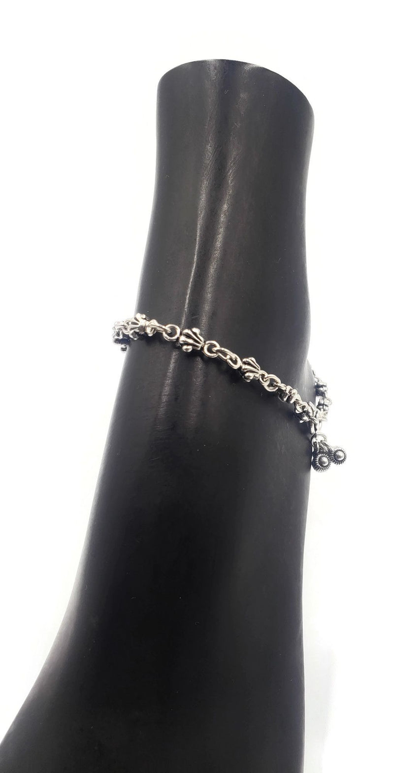 925 Antique Style Sterling Silver Anklet -