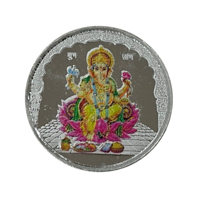 999 Pure Silver Ganesha 10 Gram Meena Coin