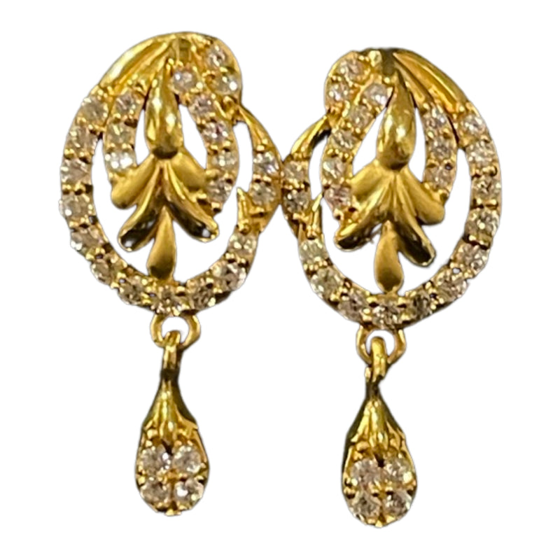 916 Twenty Two Karat (22K) Gold Studded Earrings -Style