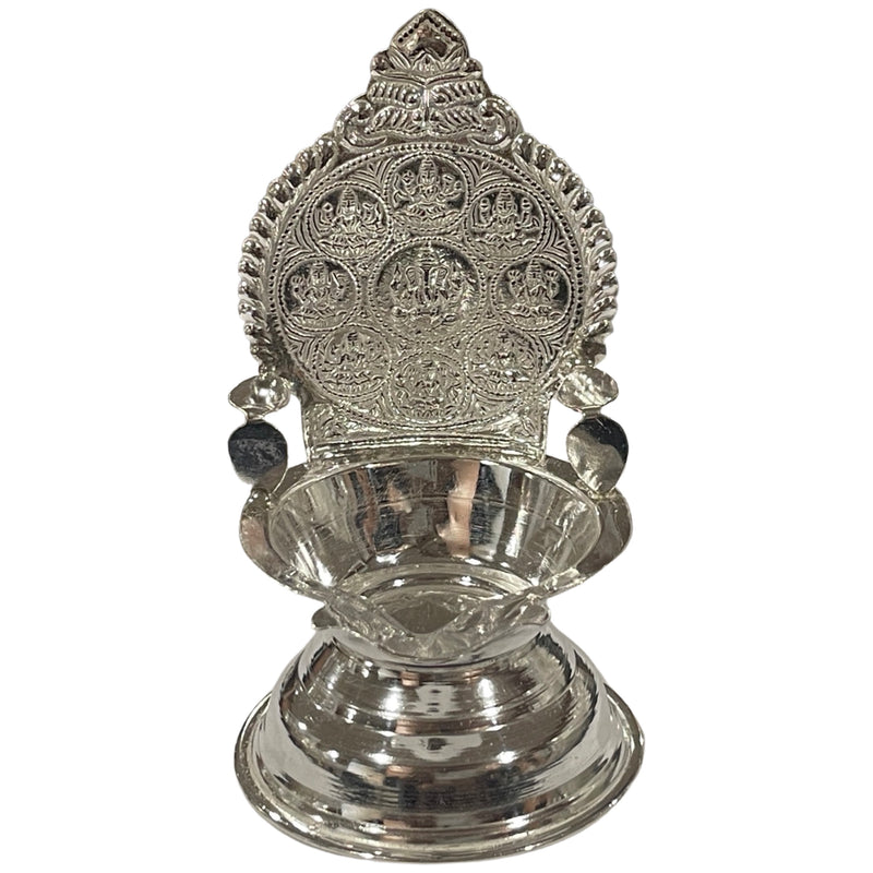 925 Sterling Silver Hallmarked Ashta Lakshmi / Ashta Kamakshi Deepak (Diya)