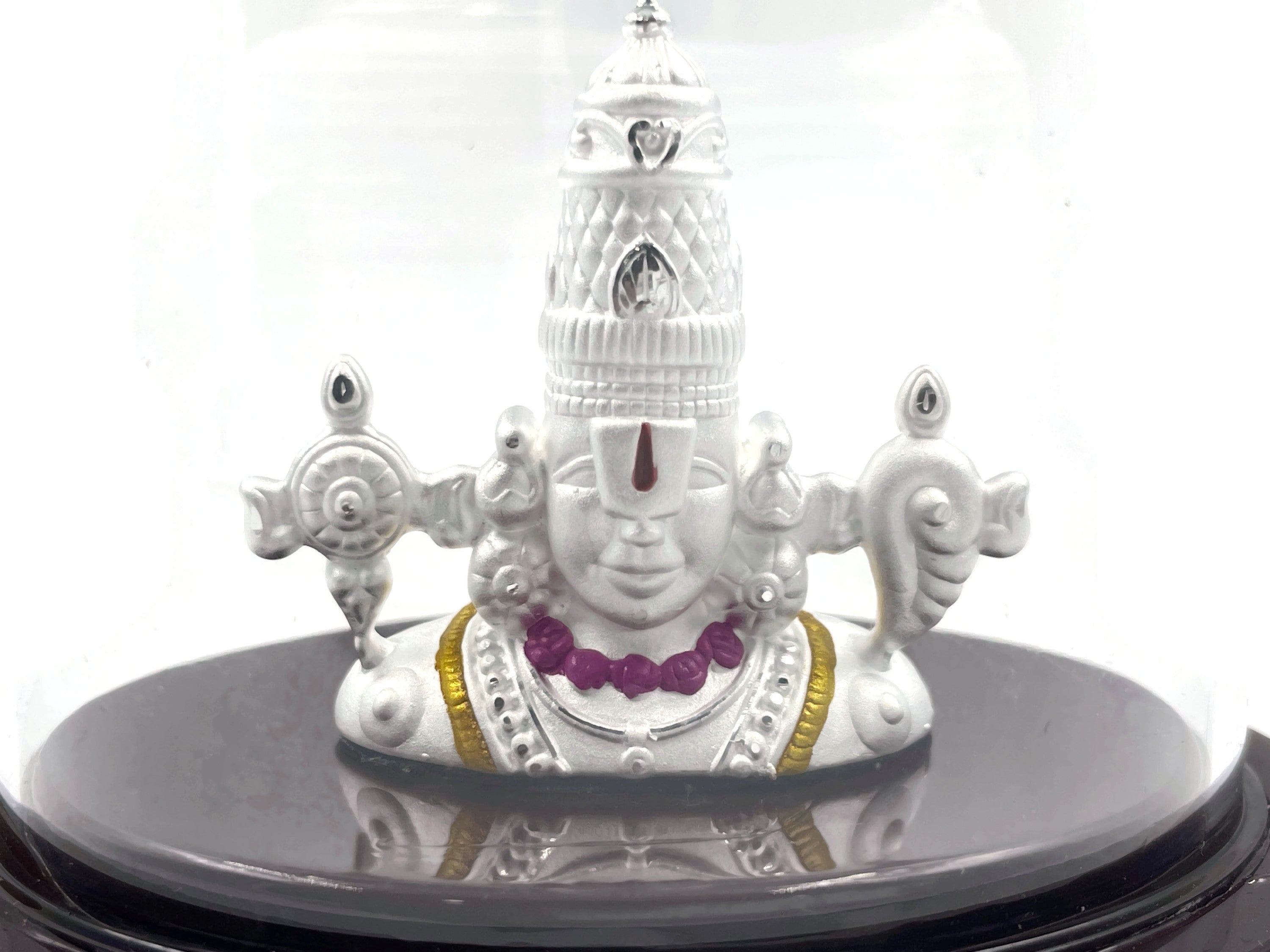 999 Pure Silver Tirupathi Balaji / Venkateshwara idol - 2.0-inch Tall