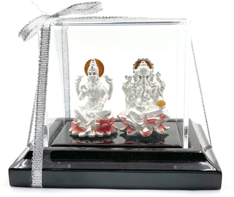 999 Pure Silver Ganesha Lakshmi / Laxmi idol / Statue / Murti (Figurine