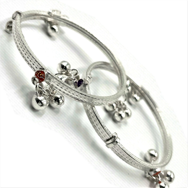 750 Silver Kids Round Anklet - Style