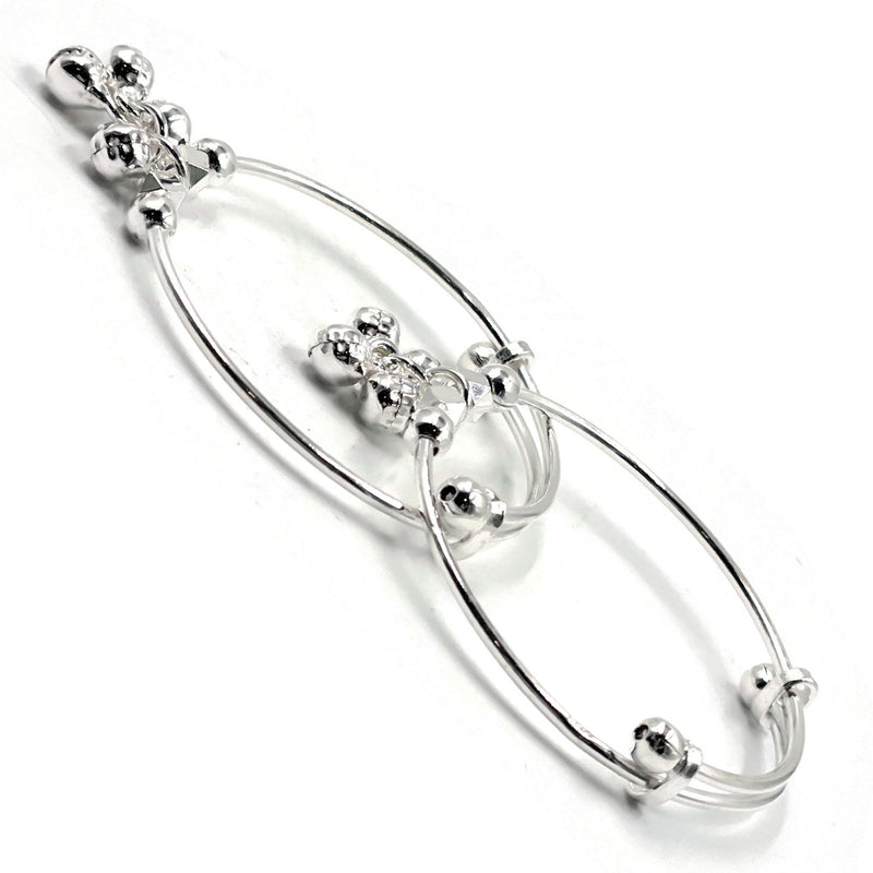 925 Sterling Silver Kids Round / C-Shaped Anklet / Bracelet - Style