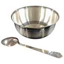 999 Pure Silver 400ml Lightweight Bowl & Spoon for Kids / Teens - 5.0-inch Set