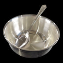 999 Pure Silver 400ml Lightweight Bowl & Spoon for Kids / Teens - 5.0-inch Set