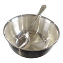 999 Pure Silver 400ml Lightweight Bowl & Spoon for Kids / Teens - 5.0-inch Set