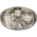 999 Pure Silver 12.0-Inch Hallmarked Exclusive Designer Heavy Indian Thali Dinner Set - Set