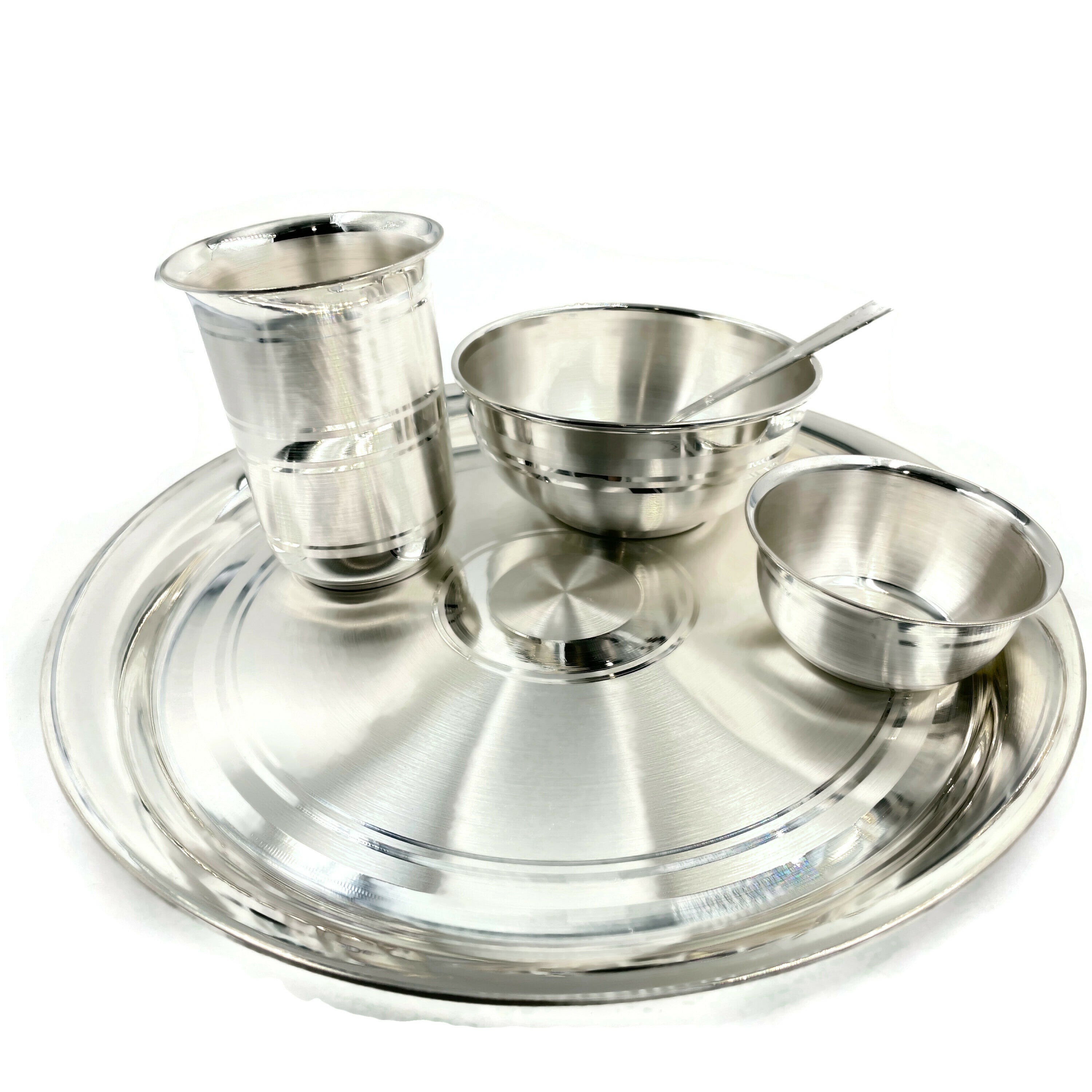 999 Pure Silver 10.0 Inch Dinner Set - Set#06