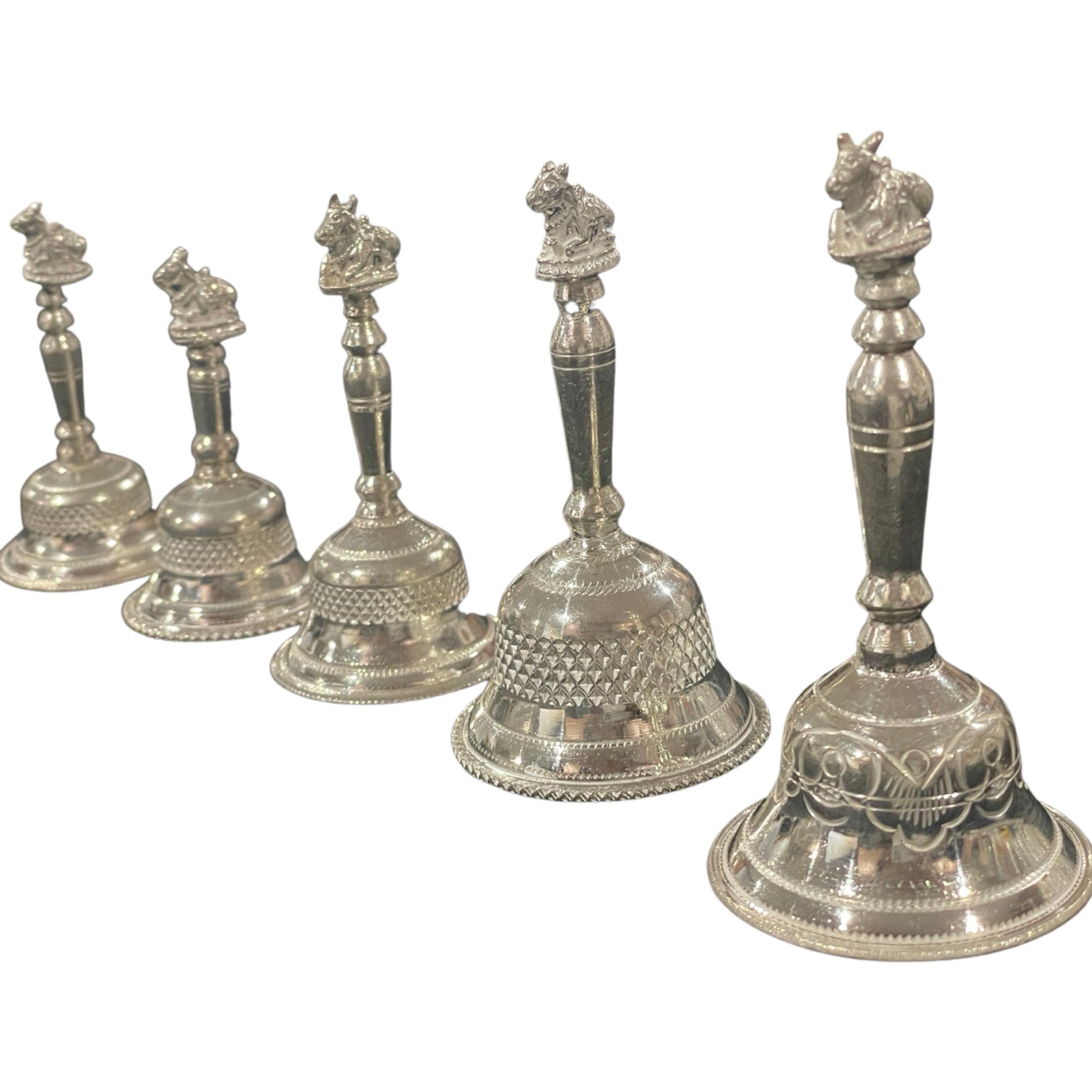 Sterling Silver Bell Hanuman/ganesh Ji Pooja Bell/ghanti at Home