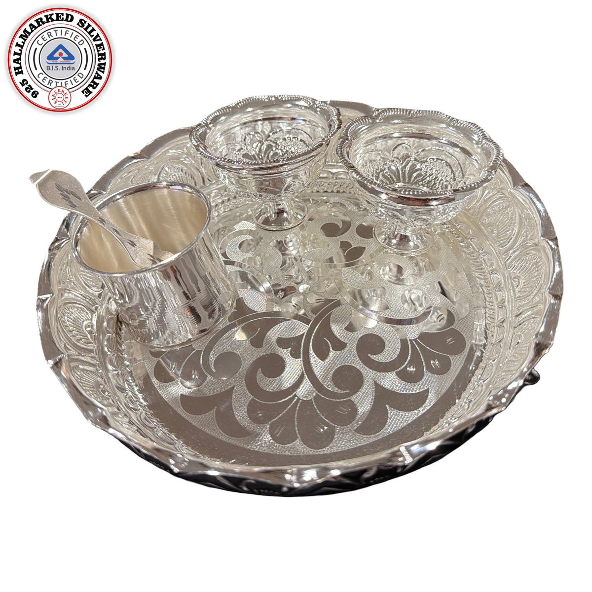 925 Sterling Silver inch Hallmarked Exclusive Puja Set Set