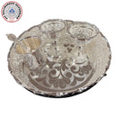 925 Sterling Silver 8.0 inch Hallmarked Exclusive Puja Set - 8.0" Set