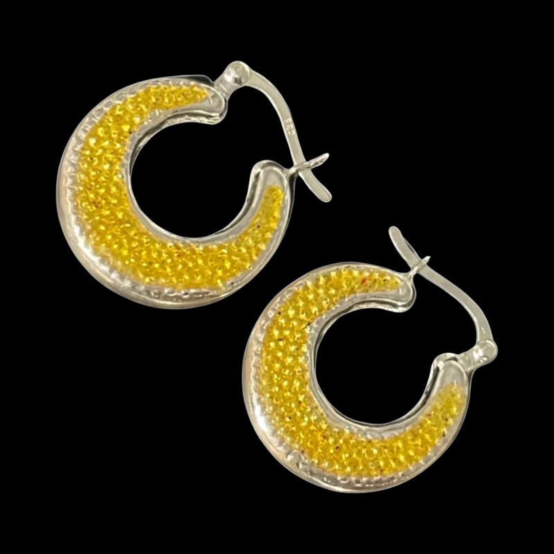 925 Sterling Silver Earrings / hoop - Design