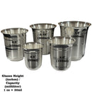 999 Pure Silver Hallmarked 400ml Glass, 250ml Bowl & Spoon for Youth /Adults -4.0 inch Set