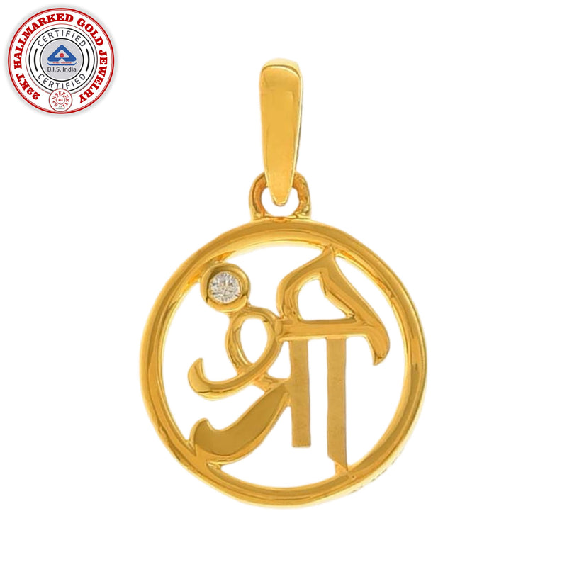 916 Gold Twenty Two Karat (22Kt) Hallmarked SRI Pendant - Style