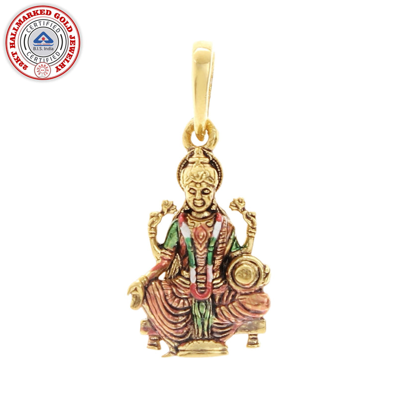 916 Gold Twenty Two Karat (22Kt) Hallmarked Lakshmi Matha Pendant - Style