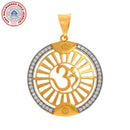 916 Gold Twenty Two Karat (22Kt) Hallmarked OM Pendant - Style