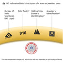 916 Twenty Two Karat (22Kt) Hallmarked 5mm Gold Studs -Style