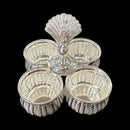 925 Sterling Silver 2.5x2.5 inch  Kumkum / Puja bowl Four Pot Set  - 2.5x2.5x4 Style