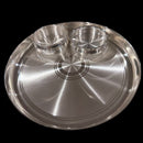 999 Pure Silver 12.0-Inch Hallmarked Indian Thali Dinner Set - Set