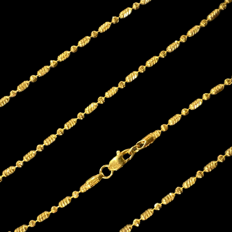 916 Twenty Two Karat (22K) Hallmarked Gold 2.0MM Designer Chain - Design