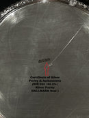 925 Sterling Silver Designer Hallmarked SMALL Puja Plate with Elephant Stand - Style