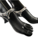 700 Silver Bridal / Party Anklet with Enamel & Stones - Style