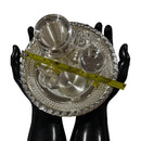 925 Sterling Silver 7.0 inch Hallmarked Puja Set - 7.0" Set