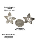 750 Silver Religious Tulsi / Basil Leaves (Pack of 10 branches) Set