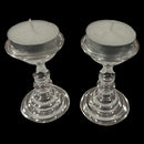 925 Sterling Silver Hallmarked Small Round Diya Set / Kuthu Vilakku Pair