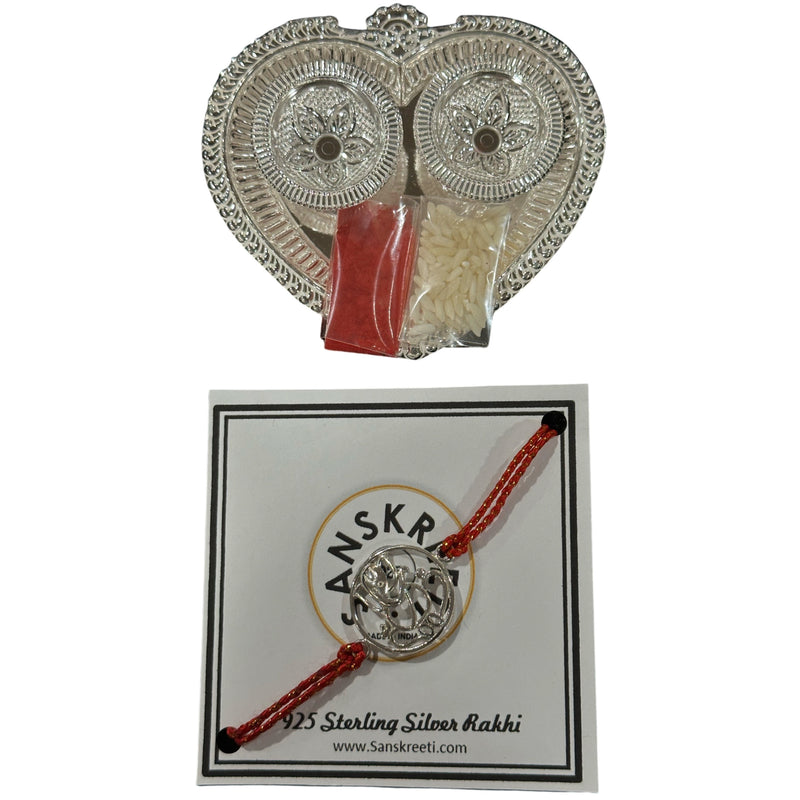 925 Sterling Silver Rakhi Gift Set