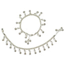 925 Sterling Silver Kids 3mm Mat Chain Designer Bell Anklet - Style