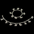 925 Sterling Silver Kids 3mm Mat Chain Designer Bell Anklet - Style