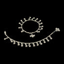 925 Sterling Silver Kids 2mm Rope Chain Designer Bell Anklet - Style