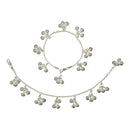 925 Sterling Silver Kids 2.0mm Rope Chain Designer Bell Anklet - Style