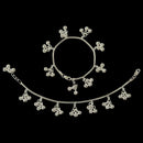 925 Sterling Silver Kids 2.0mm Box Chain Designer Bell Anklet - Style