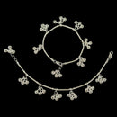 925 Sterling Silver Kids 2.0 mm Snake Chain Designer Bell Anklet - Style