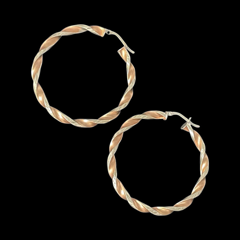 925 Sterling Silver Earrings / hoop - Design