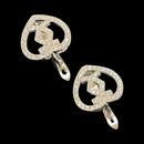 925 Sterling Silver CZ Studded Earrings - Design